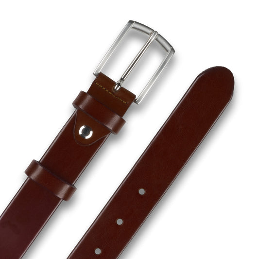 Ledergürtel dunkelbraun, 3 cm breit, ohne Naht