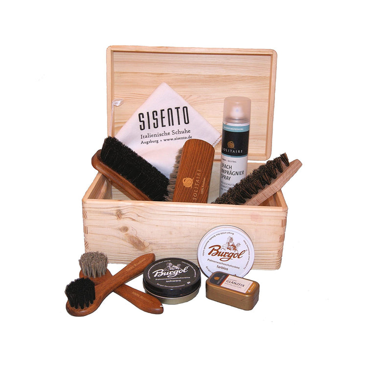 Schuhputzkasten hochwertig befüllt