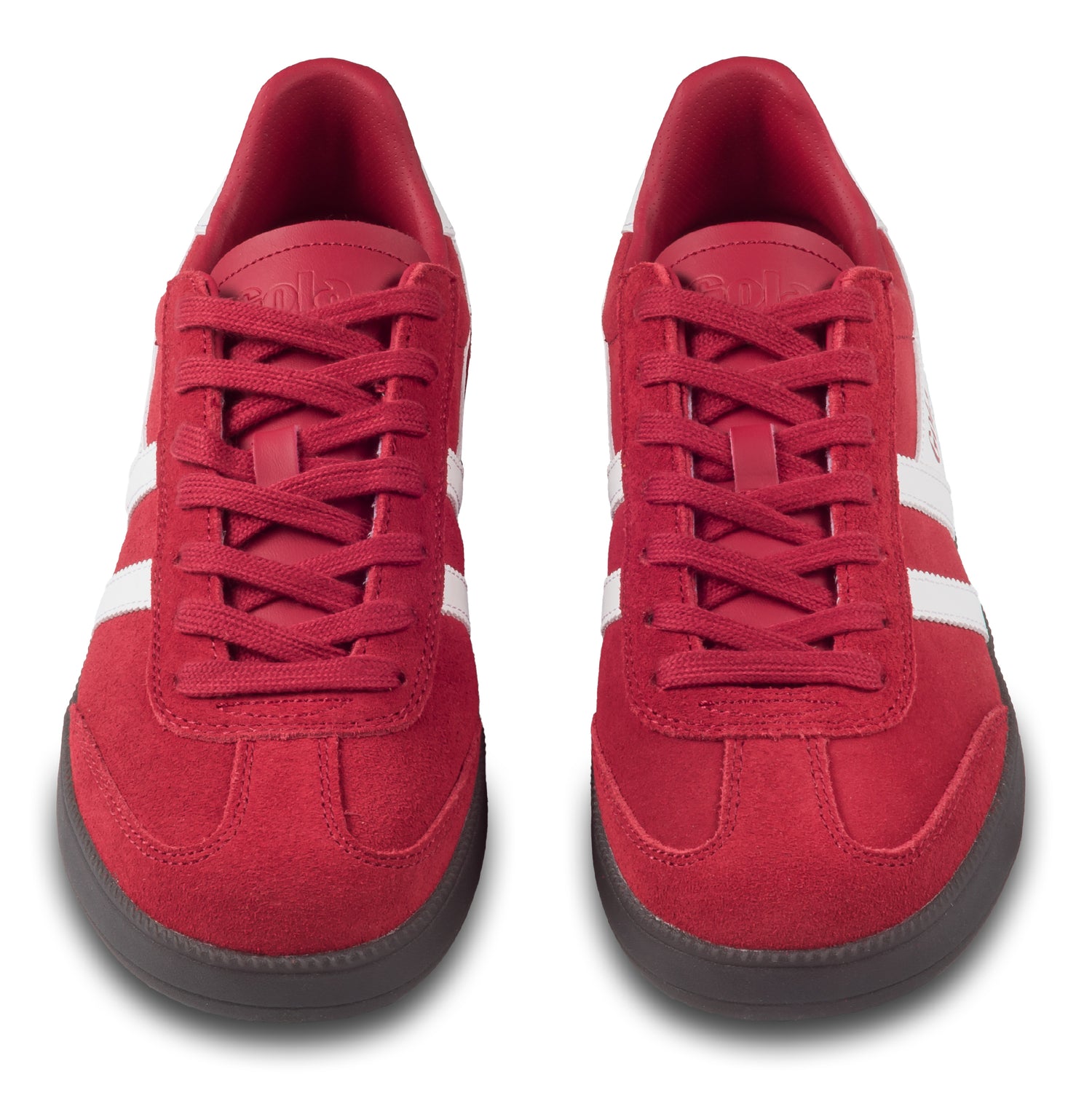 GOLA Herren Sneaker Viper rot/weiß, Wildleder. Modell CMB735 Red/White/Dark Gum. Paarweise Ansicht von vorne.  