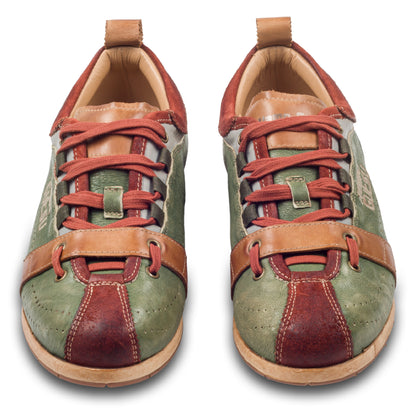 KAMO-GUTSU Sneaker Herren grün/braun - Leder stone-washed (TIFO-017 mattone menta)