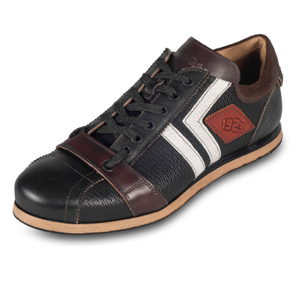 KAMO-GUTSU Sneaker Herren schwarz/braun - Kalbsleder (TIFO-030 nero combi)