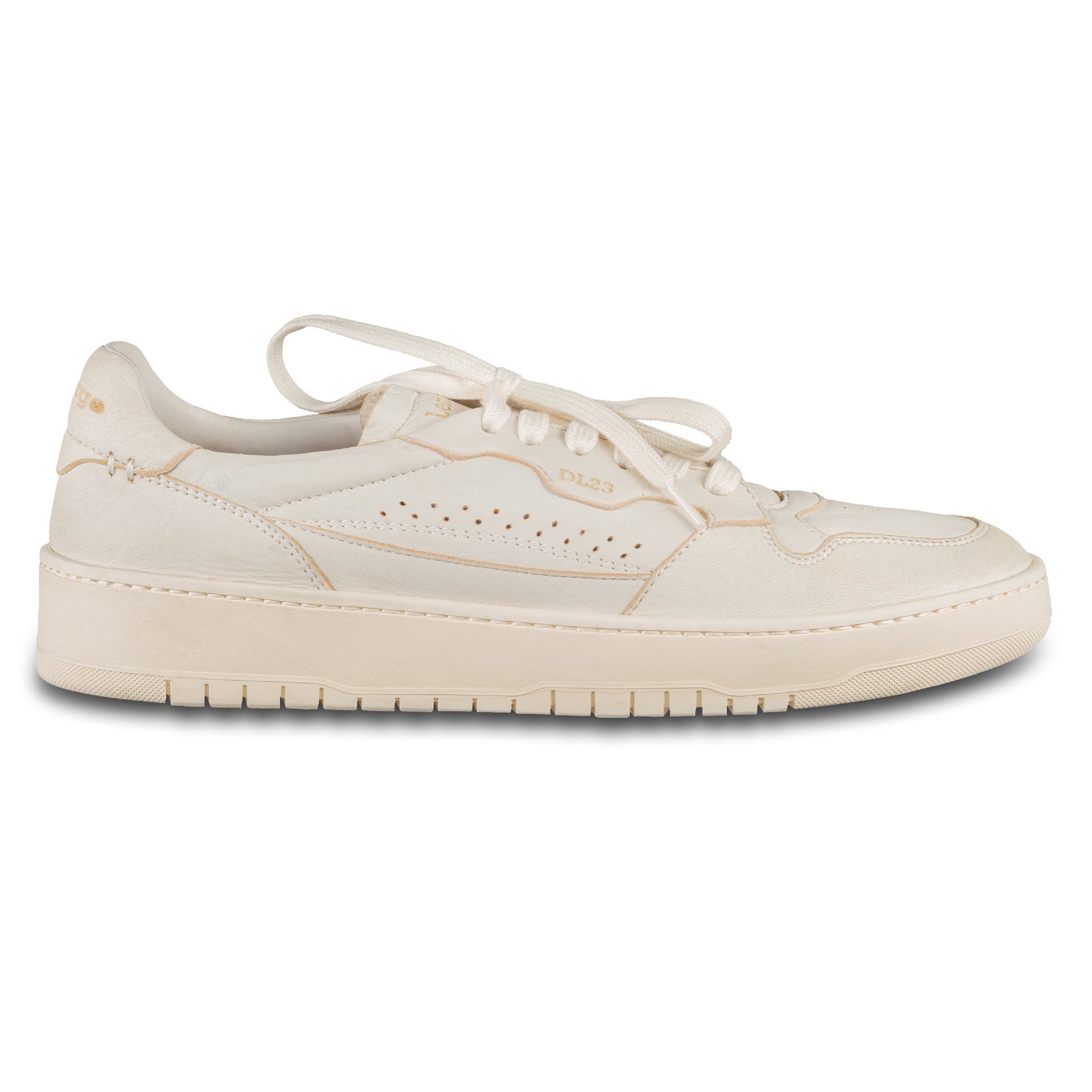 Lemargo Herren Leder Sneaker beige Modell HB01A Cervo Osso, Hirschleder, Außenseite