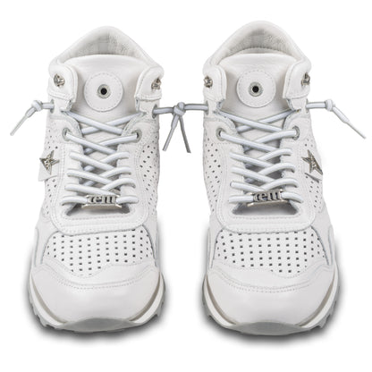 Cetti Herren Sneaker Stiefel, weiß C-1048, Kalbsleder High-Top, Ansicht paarweise von vorne
