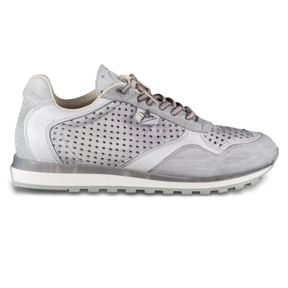 Cetti Herren Sneaker, grau, C-848 used tin stone, Kalbsleder Low-Top, Ansicht Außenseite rechter Schuh