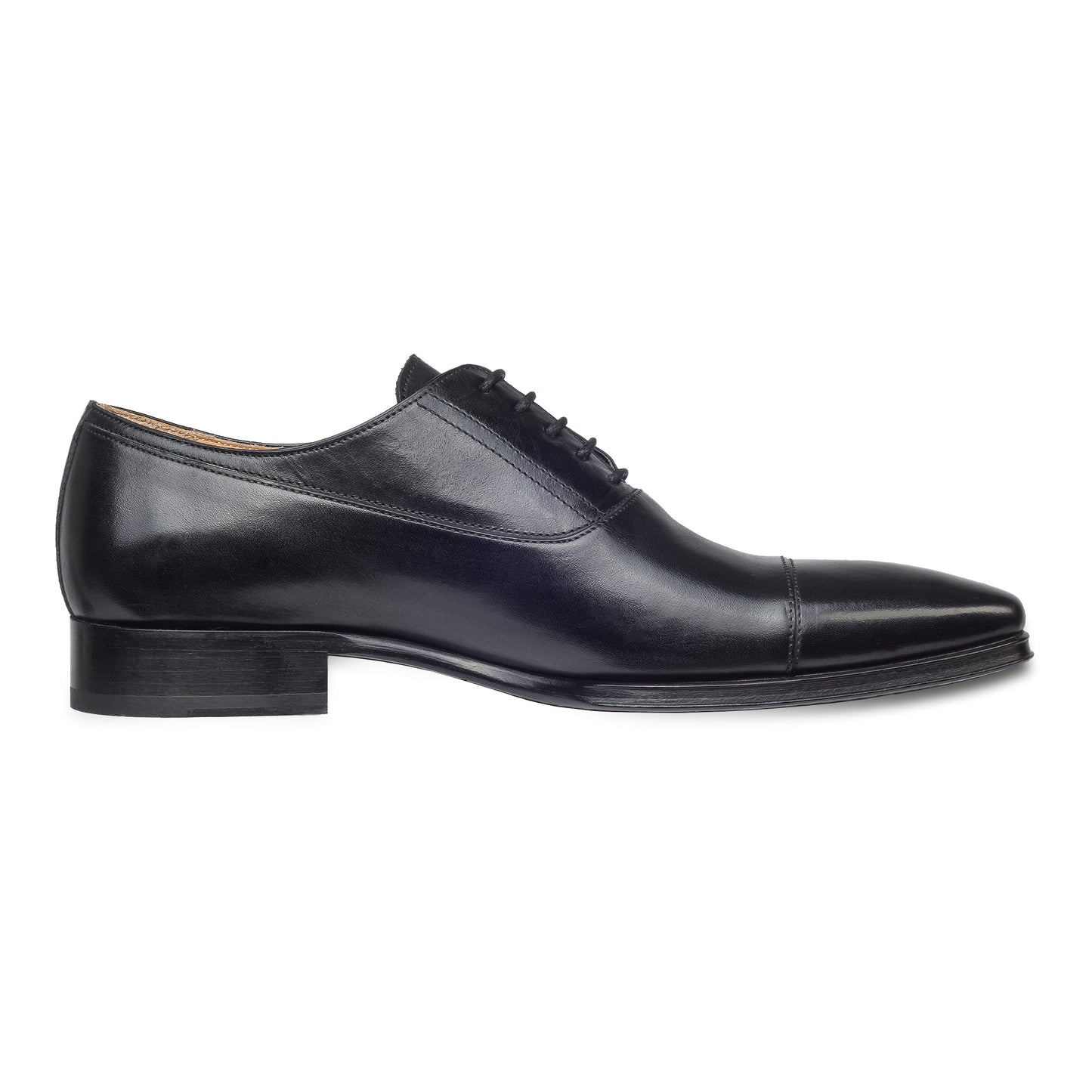 BRECOS Anzugschuhe | Captoe Oxford in schwarz, Durchgenäht