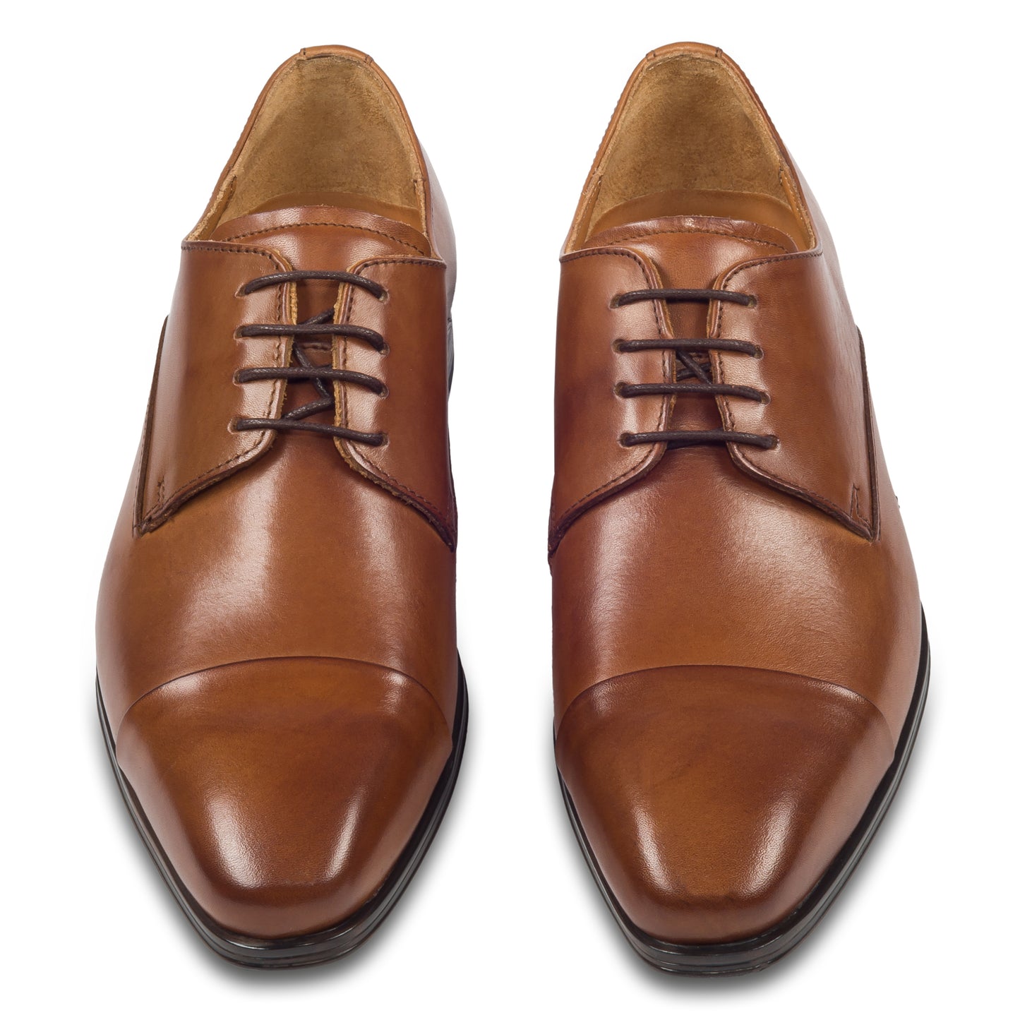 Nicola Benson Anzugschuh, Captoe Derby mittelbraun / cognac braun bei SISENTO scarpe & Co.