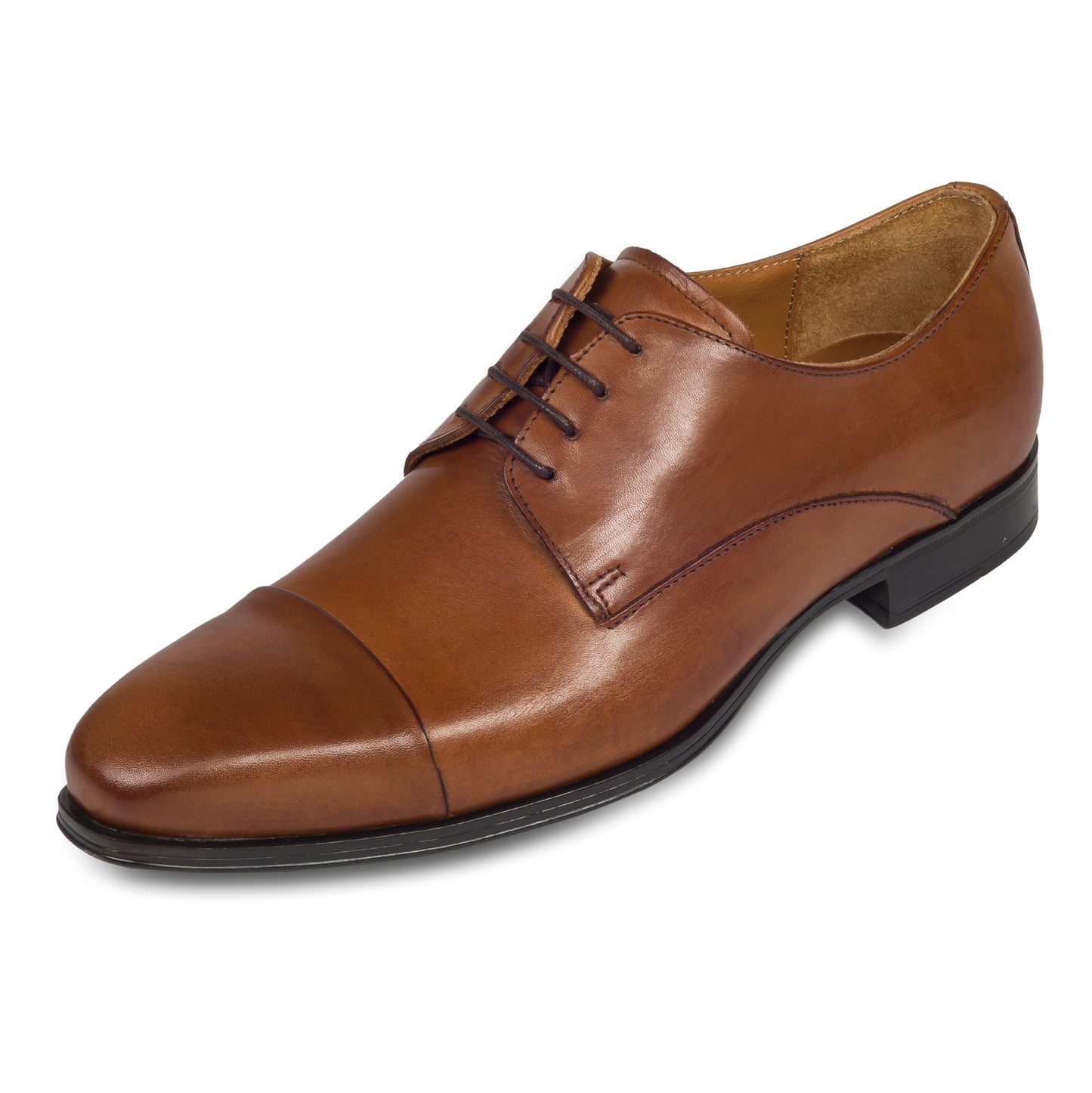 Nicola Benson Anzugschuh, Captoe Derby mittelbraun / cognac braun bei SISENTO scarpe & Co.