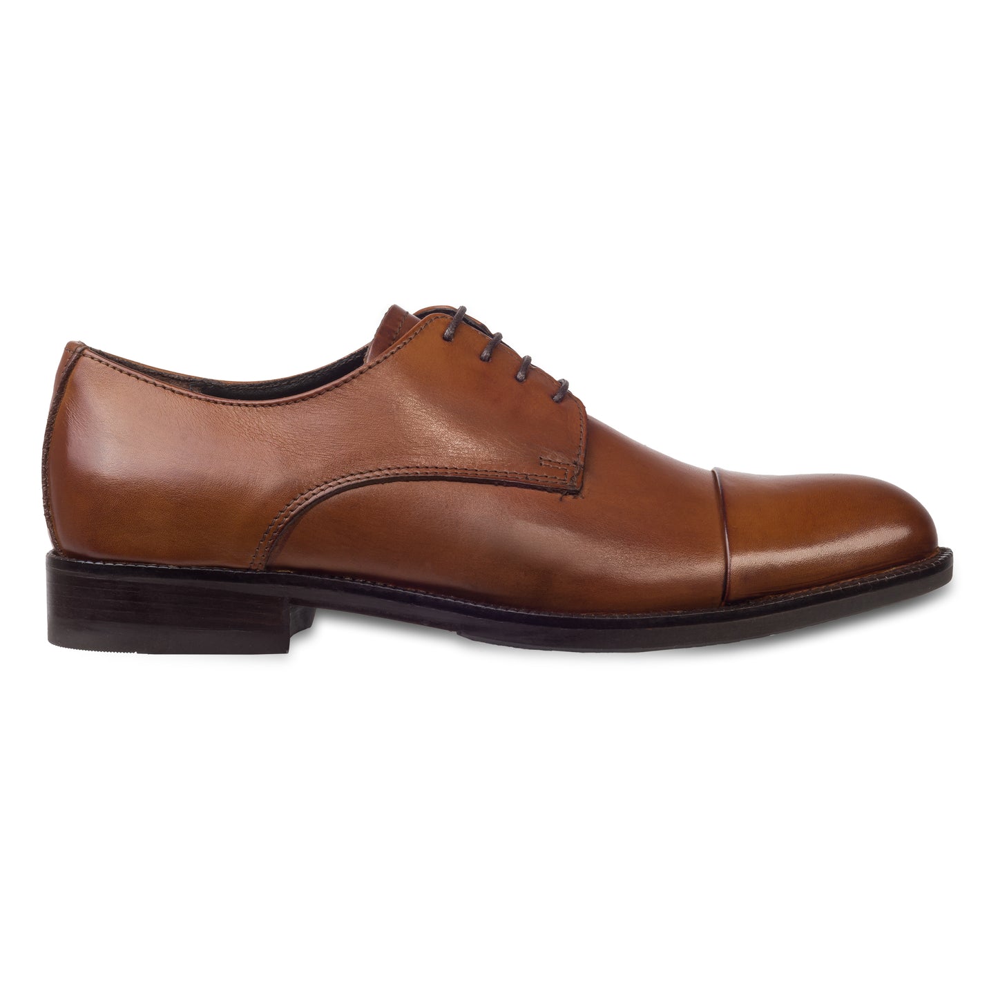 Nicola Benson Anzugschuh, Captoe Derby mittelbraun / cognac braun bei SISENTO scarpe & Co.