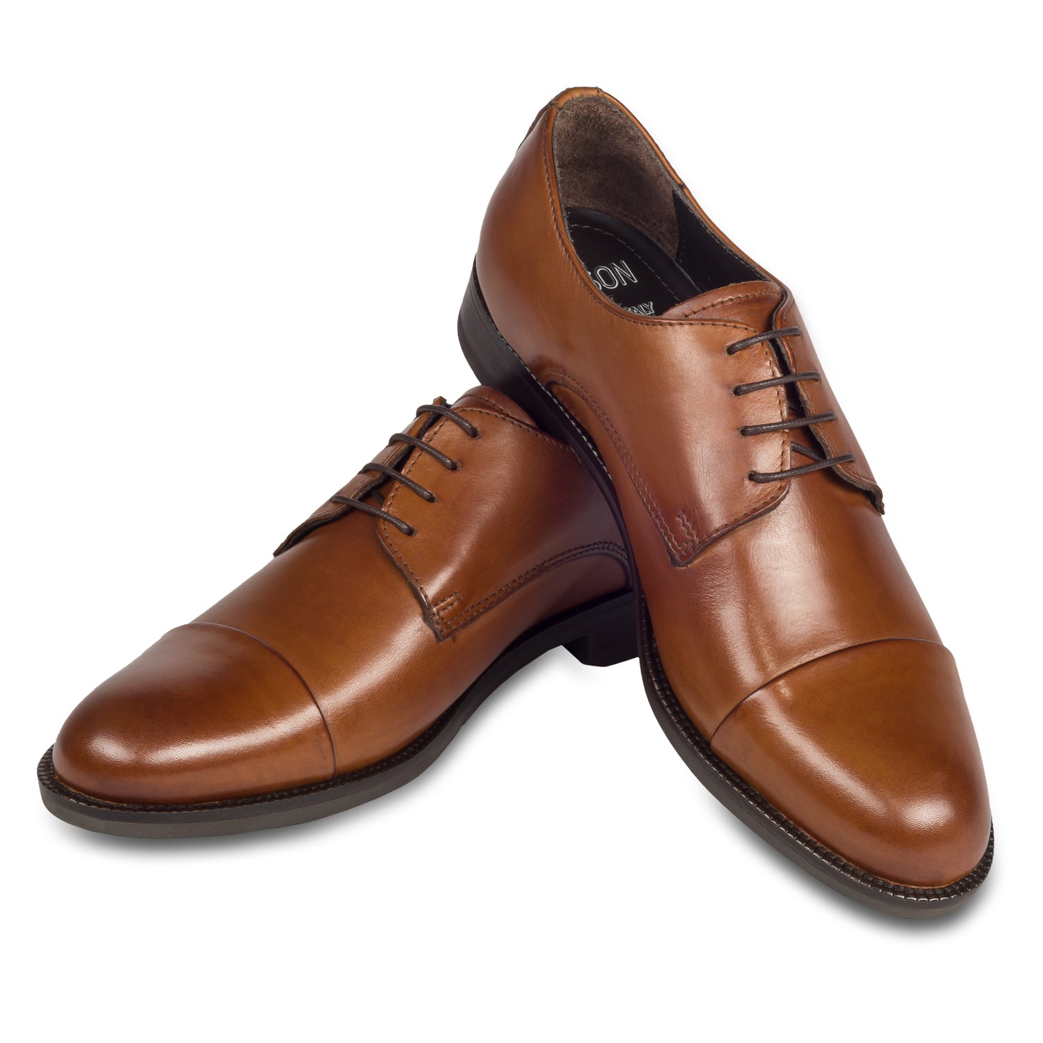 Nicola Benson Anzugschuh, Captoe Derby mittelbraun / cognac braun bei SISENTO scarpe & Co.