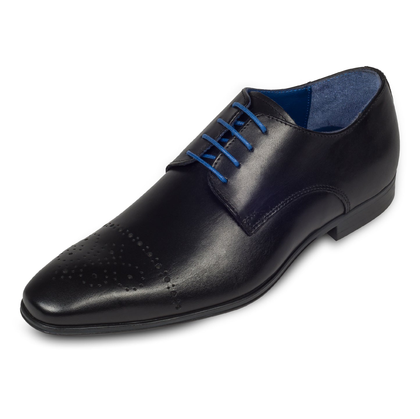 Nicola Benson Anzugschuh, Derby in schwarz mit moderner Lyralochung bei SISENTO scarpe & Co.