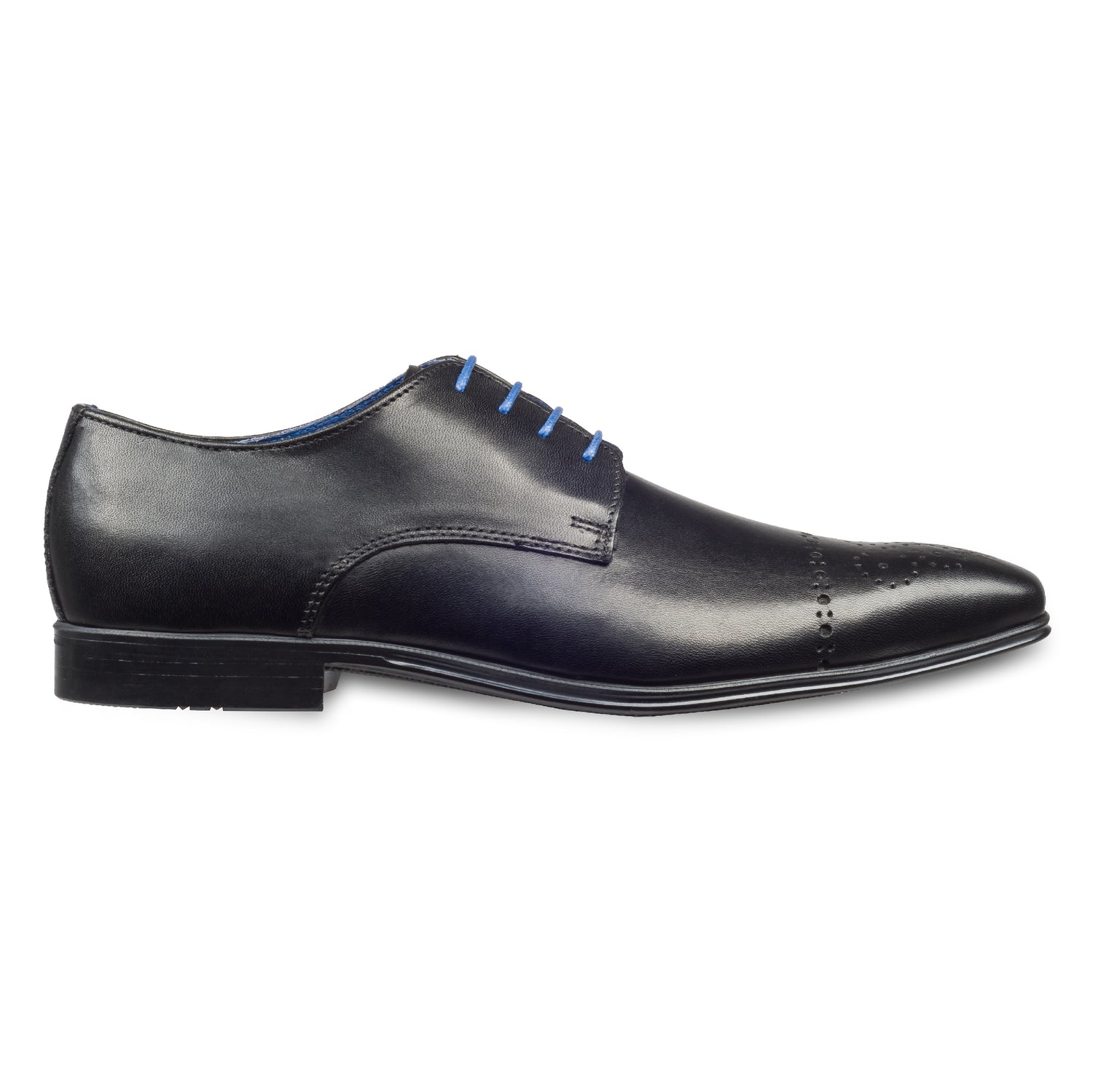 Nicola Benson Anzugschuh, Derby in schwarz mit moderner Lyralochung bei SISENTO scarpe & Co.