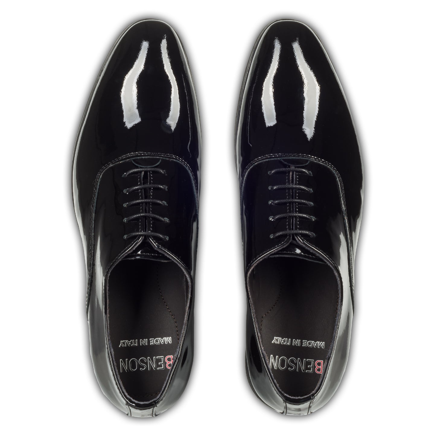 Nicola Benson | Italienische Lackschuhe Oxford schwarz. Letzte Gr. 42/42.5 SALE!