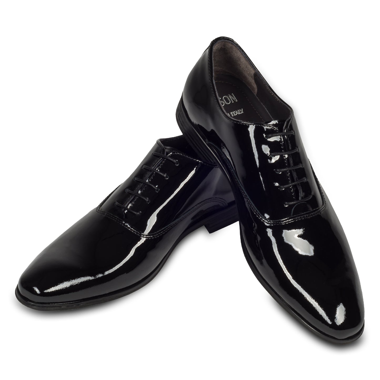 Nicola Benson | Italienische Lackschuhe Oxford schwarz. Letzte Gr. 42/42.5 SALE!