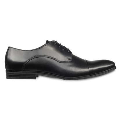Nicola Benson Anzugschuh, Captoe Derby schwarz. Ansicht Außenseite rechter Schuh